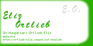 eliz ortlieb business card